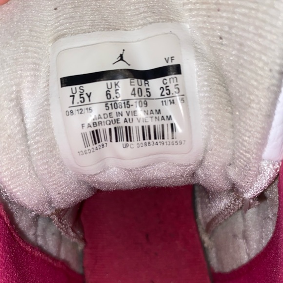 air jordan 12 retro GG vivid pink 7.5 youth and men 9 women’s size - Picture 5 of 5